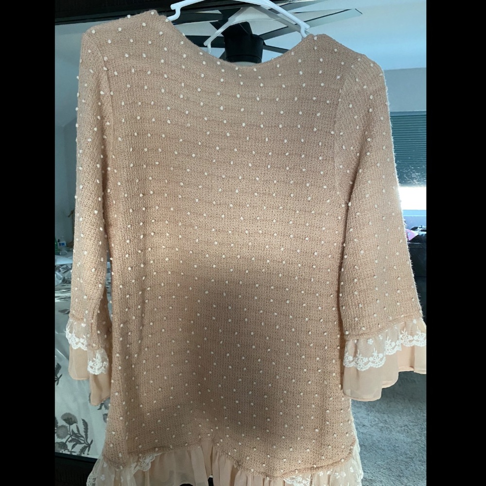 🖤a’reve light pink 3/4 sleeve shirt